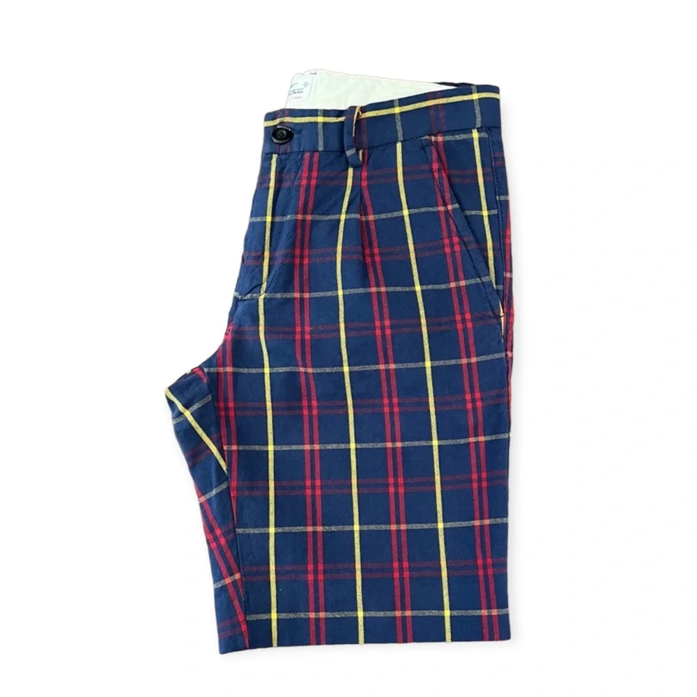 Gant Rugger 9” Plaid Cotton‎ Shorts Blue/Red/Yellow Like New